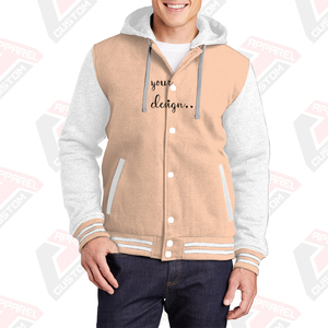 Veste universitaire personnalisable 100% coton polaire pour hommes avec capuche chaleur hivernale impression numérique et conception teinte unie - Product Image 3