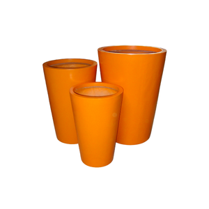 Macetas de fibra de vidrio de la más alta calidad, florero Fpr fácilmente movible, juego de muchas formas, 3 piezas, fabricación interior de Vietnam - Product Image 4