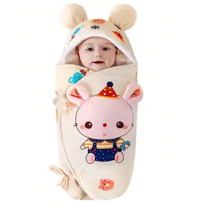 棉质婴儿睡袋带脚袖柔软幼儿睡袋，适合儿童舒适轻便