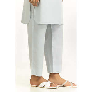 Conjunto de Dos Piezas para Mujer, Color Azul Cielo, con Bordado Dobby, Primavera/Verano, Talla XS/XS, Top de Manga Tres Cuartos con Bordado Dobby - Product Image 4