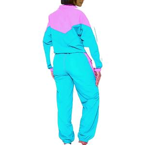 Conjunto de 2 piezas cortavientos personalizado de alta calidad para mujer, conjunto de chándales cortavientos transpirables a prueba de agua de poliéster 2026 - Product Image 5