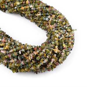 Perles en vrac en forme de tourmaline naturelle multi non coupée 3-12mm pierre de tourmaline perles de pierres précieuses brutes irrégulières pour la fabrication de bijoux - Product Image 1