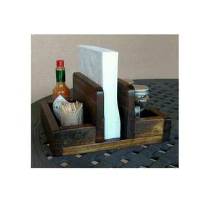 Soporte de pañuelos de bambú rústico para oficina en casa y mesa de cocina con acabado ecológico sostenible y natural - Product Image 6