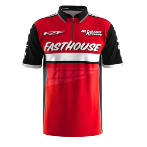 Maillot de course personnalisé à manches courtes respirant pour vêtements de moto et de course automobile avec logo personnalisé pour hommes - Product Image 1