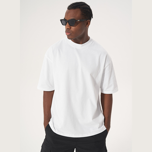 High Quality 100% Cotton Plus Size Breathable Oversized Heavyweight Custom Printed Plain Blank Unisex Men's T-shirt - Product Image 3