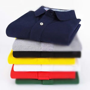 Polo à manches en coton décontracté, brodé, polo personnalisé anti-boulochage de grande taille, plusieurs couleurs - Product Image 4