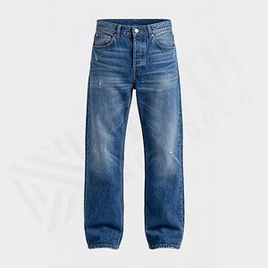 Jeans pour hommes de style sportif, nouvelle collection, haute qualité, respirants, motif uni, vêtements personnalisables, streetwear - Product Image 1