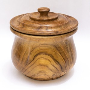 Handcrafted Durable Sheesham Wood Pot Stylish Design Serving Hot Meals Essential Kitchen Accessory-Rolling Pins <b>Pastry</b> <b>Boards</b> - Product Image 2