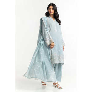 ผ้าคลุมไหล่ผ้าฝ้ายปักเลื่อมย้อมสี รุ่น IPD-44660 ผ้าชีฟองสำหรับฤดูใบไม้ผลิ/ฤดูร้อน - Product Image 1