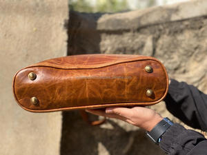 Real Handmade Crunch <b>Leather</b> Tote Bag Women Stylish <b>Shopping</b> Bag Causal Big Size Tote Bag Best Gift for Women - Product Image 4