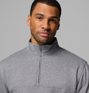 Sudadera Gris Haider, Fabricante de Sudaderas Personalizadas, Sudadera Casual para Hombre con Cuello Alto y Cierre de Cremallera de un Cuarto - Product Image 2