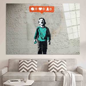 Banksy ไม่มีใครเหมือนฉันพิมพ์ผ้าใบ: พิมพ์กราฟฟิตีในเมืองศิลปะกระจกนิรภัย - Product Image 1