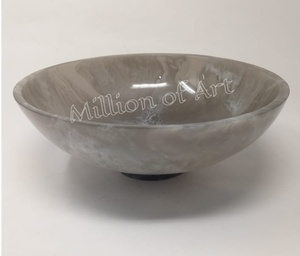 Luxury Resin Serving Bowl for Food Presentation Grey Color Bowled Round Shape Design Serving Bowl to Get at Best Rate - Product Image 1