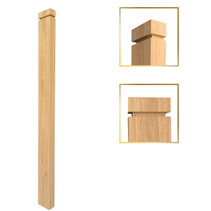Álamo Sólido Moderno Elegante Madera Newel Post Single Groove Muescas Ajustable Durable Escalera Piezas Elegante EFS Bacony Diseño - Product Image 3