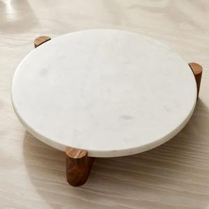 ถาดหินอ่อนสีขาวทรงสี่เหลี่ยมพร้อมถาดหินประดับฝังสีทองถาดเสิร์ฟหินอ่อนทำมือการตกแต่งห้องครัวการรับประทานอาหารที่ทันสมัย - Product Image 5