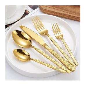 Juego de Cubiertos de Acero Inoxidable, Pulido Espejo, Cubiertos Dorados para Cocina - Product Image 1