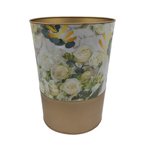 Jardinière ronde décorative en fer de conception américaine, autocollant en émail, finition pour la maison et le salon, décoration artisanale, vente en gros en vrac - Product Image 3