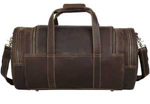 Sac à main en cuir véritable de style vintage de qualité supérieure Sac de voyage multifonctionnel à fermeture à glissière polyvalente - Product Image 4