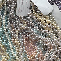 Perles de culture d'eau douce naturelles de 6 mm et 8 mm, mélange de couleurs, forme pomme de terre, pour la création de bijoux, colliers et bracelets, qualité AAA