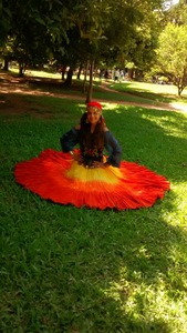 Femme allemande américaine Caractéristiques telles que ceinture élastique en coton 100% teint à la main et costume de festival de danse multi-usage - Product Image 2