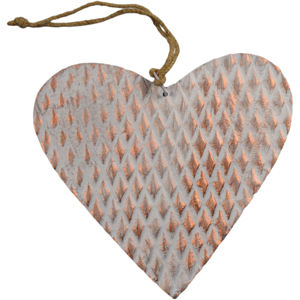 Idéal pour le décor de conception de coeur suspendu de Noël Ornement de conception en métal solide avec conception de finition colorée en forme de coeur suspendu - Product Image 3