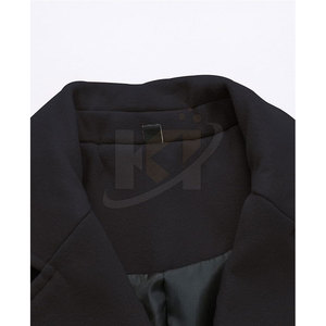 Manteau long en laine de mouton pour homme, épais, chaud, écologique, respirant, élégant, avec ceinture - Product Image 3