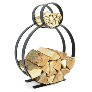 Large, heavy duty steel outdoor <b>log</b> storage rack with a cover, available at wholesale prices. - Product Image 5