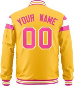 Hip Hop chaqueta de gran tamaño Varsity estilo bombardero satén cremallera cierre bordado sublimación Unisex chaqueta de moda urbana para hombres - Product Image 2