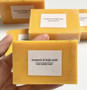 OEM Turmeric Lemon <b>Kojic</b> Acid Handmade Bar <b>Soap</b> Anti-Acne Exfoliating Care for Cross-BorderHandmade <b>Soap</b> FactoryFree Sample - Product Image 3