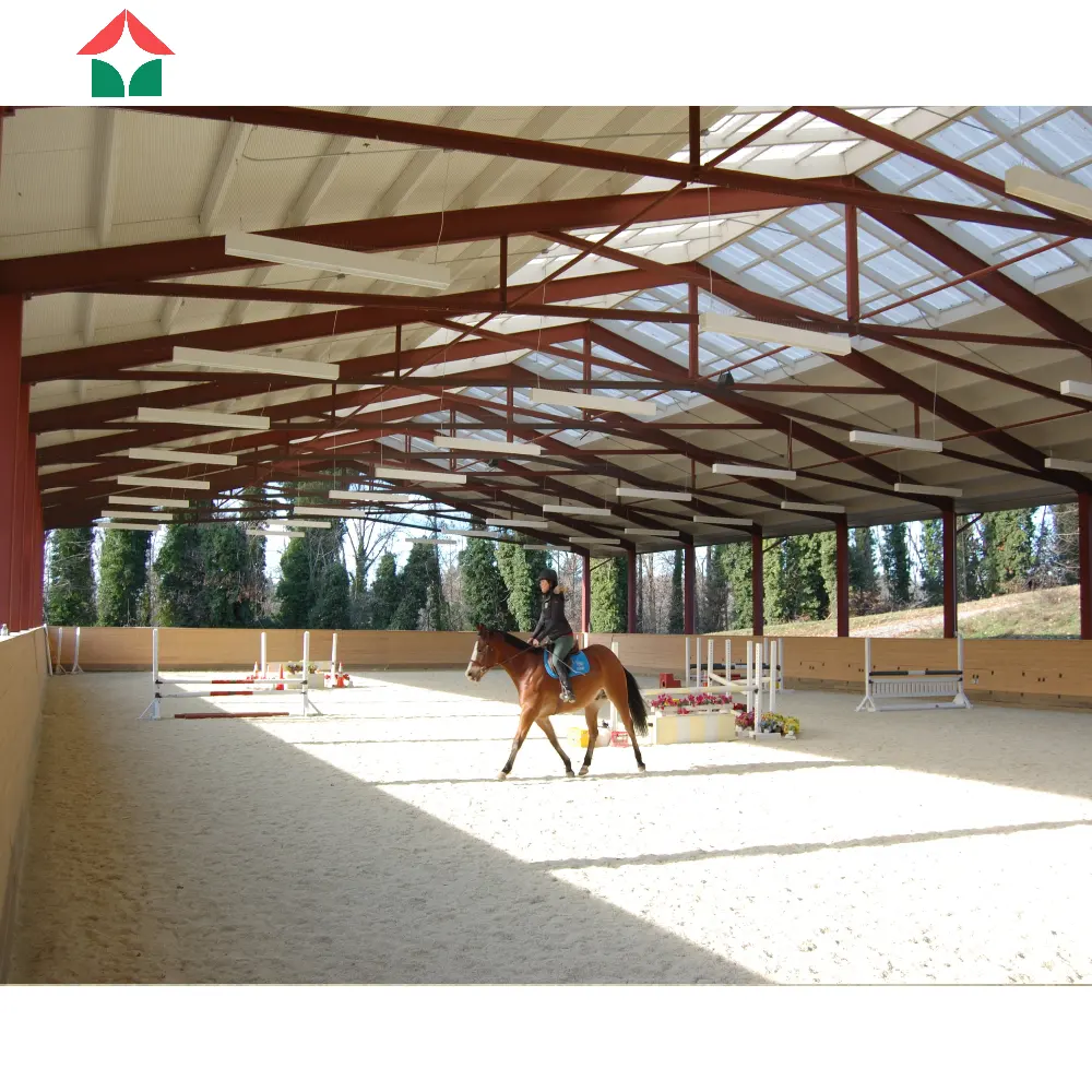 Struttura in acciaio edifici cavallo Arena telaio in acciaio edificio cavallo equitazione Arena tenda utilizzata per l'equitazione arene