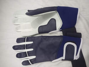 Gants de frappe de baseball en peau de mouton avec impression de logo personnalisé vente à chaud cuir véritable PU lacets doigt complet unisexe - Product Image 4