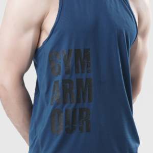 Camiseta sin Mangas Azul Imperial para Hombre con Estampado 3D Estilo Hip Hop y Algodón Transpirable Talla XL para Gimnasio y Entrenamiento con Cuello Tipo Capucha - Product Image 5