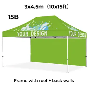 Show Tent Aluminum Frame Folding Waterproof Gazebo Pop Up Canopy Tent For Printed 10x10 10x20 Outdoor Event Party Trade Show Custom Logo