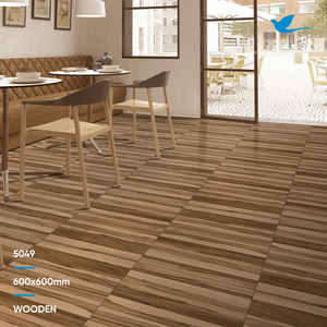 Carreaux de sol et de mur en céramique 600x600mm de la meilleure conception en bois indien Carrelage en porcelaine mate Carrelages de sol intérieur du salon - Product Image 5