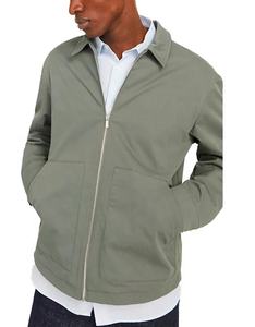 Veste de travail pour hommes, veste Dickie personnalisée en coton lourd doublé, veste utilitaire en toile avec fermeture éclair pour hommes - Product Image 3