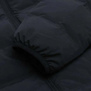 Erke Women's <b>Reversible</b> Quilted Puffer <b>Jacket</b> Satin Winter Coat with Hooded Collar and Fur Decoration Customizable Logo-Black - Product Image 5