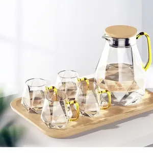 Tetera de Vidrio de Estilo Chino de Lujo con Juego de Tazas, Jarra de Agua de Cerámica Moderna para Café, para Fiestas, Días Festivos, Disponible para Hoteles - Product Image 4