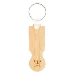 Portachiavi Ecologico BooCart Token Trolley in Legno Resistente, Gadget per Viaggi Comodi - Product Image 3