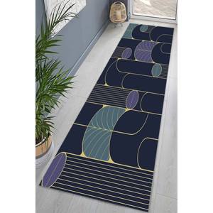 Modern Purple <b>Rug</b>, Modern Shapes <b>Rug</b>, Abstract Shapes <b>Rug</b>, Printed <b>Rug</b>,Luxury Velvet <b>Rug</b> - Product Image 5