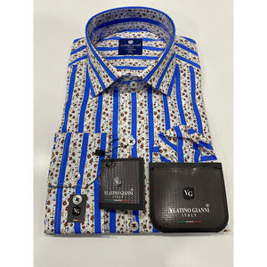 Elegante Camisa de algodón para hombre ajustada hecha en Turkiye manga larga cómoda tela duradera - Product Image 2