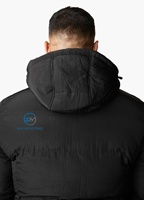 Veste d'hiver matelassée pour homme style urbain 2025, personnalisable avec logo sur poche avant, impression OEM, vente en gros