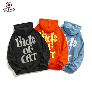 เสื้อฮู้ดพิมพ์ลายพัฟผ้าฝ้ายเกรดสูงสำหรับผู้ชายเสื้อดีไซน์ทันสมัยพร้อมปักโลโก้หนา - Product Image 4