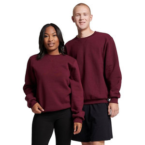 Sweat-shirts en molleton français de haute qualité, imprimés et brodés, 100% coton, écologiques, coupe ample, col rond, couleur unie, pour l'hiver - Product Image 3