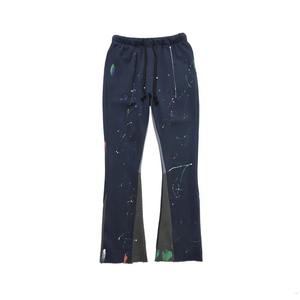 Digger International Wholesale 2026 <b>Men's</b> Custom Flare Track Pants Streetwear French Terry Fleece Baggy <b>Joggers</b> Dark Wash Pants - Product Image 3