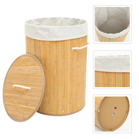 Panier à linge tissé en bambou Panier de rangement pour vêtements Fournitures de salle de bain Produits fabriqués à partir de stratifié de bambou vietnamien Vente en gros