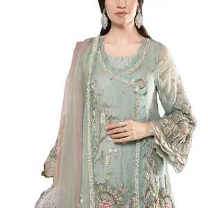 Wedding Suits 2023 pakistani Dresses by Pakistani Designers Chiffon Collection 3 Piece suits Best Selling Party Wear Dress