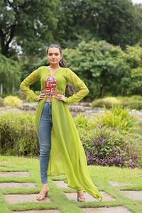 Indian Western La mayoría de las exportaciones Kurti Mejor venta Calidad Premium Último Exclusivo Muy demandado Moda Última Navratri Wear - Product Image 5