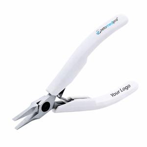 Alicates Profesionales de Punta Plana con Mango Blanco, Herramienta de Precisión para Joyería - Product Image 2