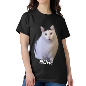 เสื้อยืดคอกลมทรงปกติ ผ้าฝ้าย 100% ดีไซน์ทันสมัย ไม่หดตัว สไตล์สตรีทแวร์ ลายแมวอ้วน แขนสั้น สำหรับทุกเพศ - Product Image 1
