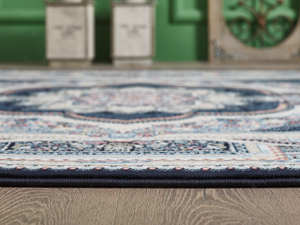 พรมตุรกีหรูหรา ผลิตด้วยเครื่องจักร รุ่นชิราซ สีกรมท่า พรีเมียม สำหรับห้องนั่งเล่น จากผู้ผลิตที่กาเซียเตป - Product Image 4